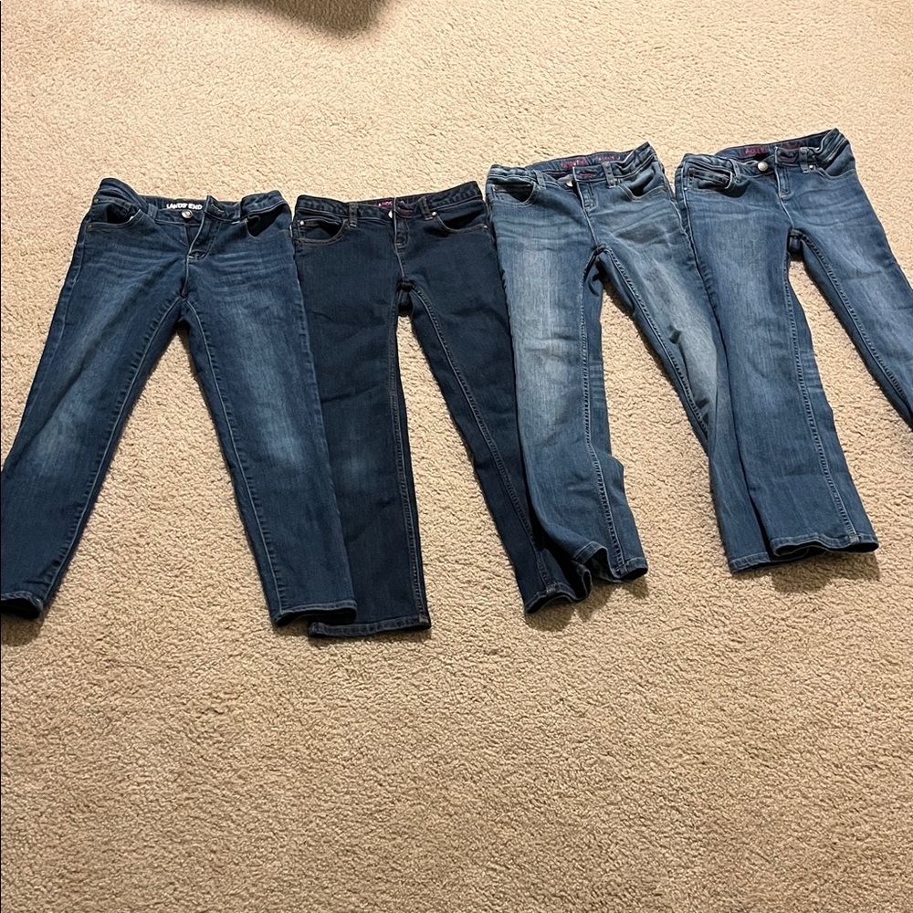 Lot of 4 pairs Lands’ End Jeans